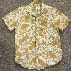 Denim and Flower Ricky Singh Yellow Floral Hawaiian Shirt